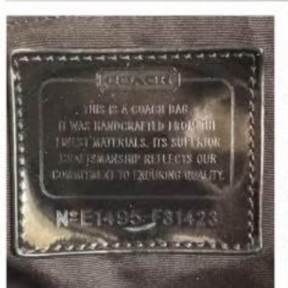 Coach Black and Tan Patterned Tote - Picture 2 of 4